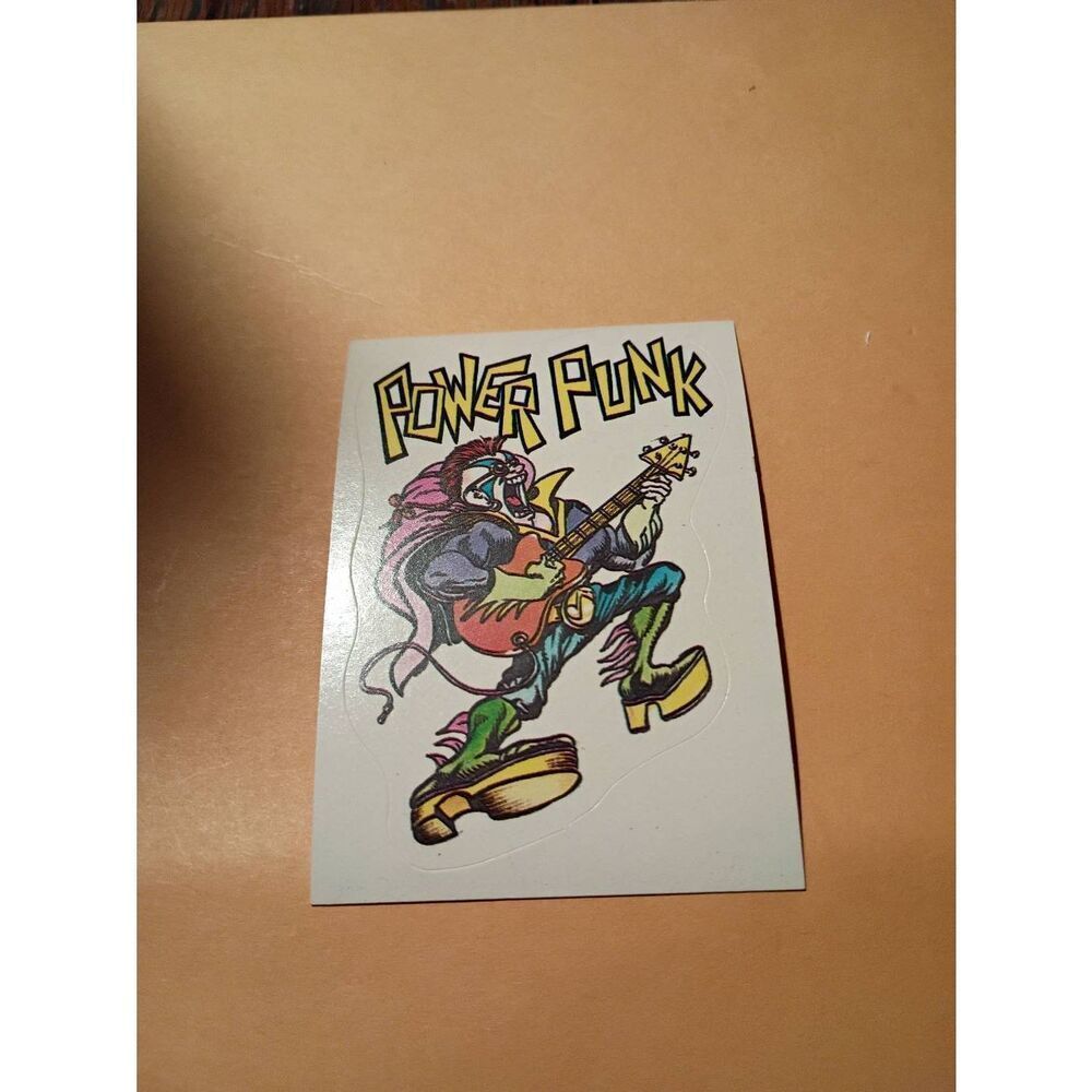 1983 General Mills Zero Heroes Trading Card Sticker Card Vintage #28 Power Punk